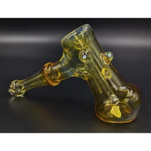Bubbler | George E | Large| Yellow Frit w/Opals